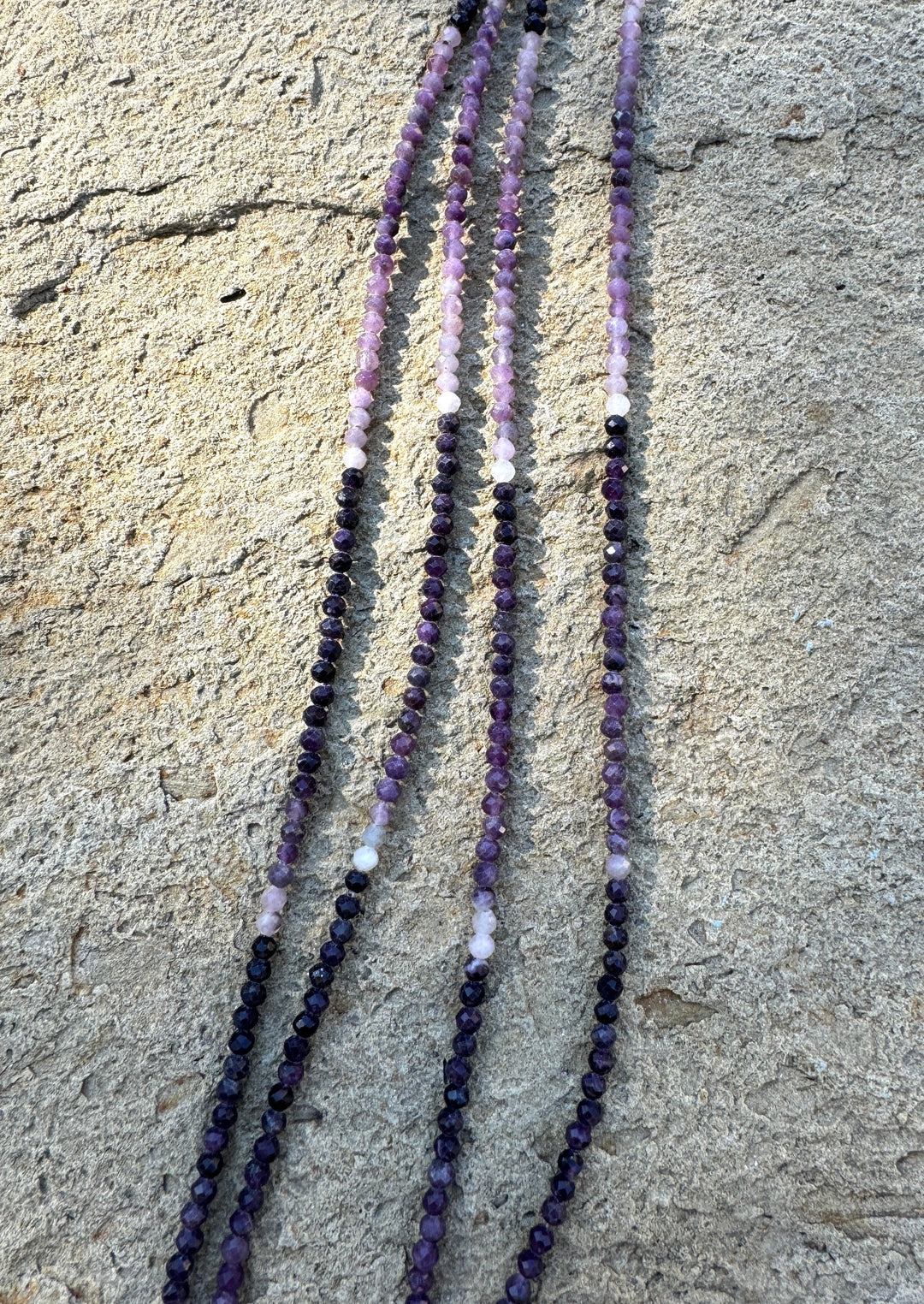 RARE Sugilite Micro Faceted 3mm Round Beads 13 inch Strand
