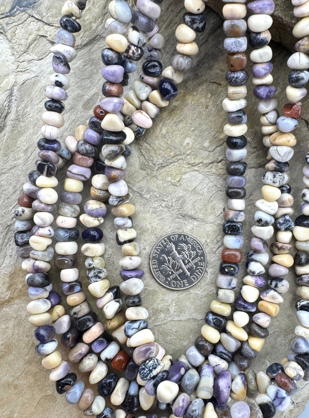 RARE Utah Tiffany Stone 4 7mm Nugget Bead Strand 16 inch