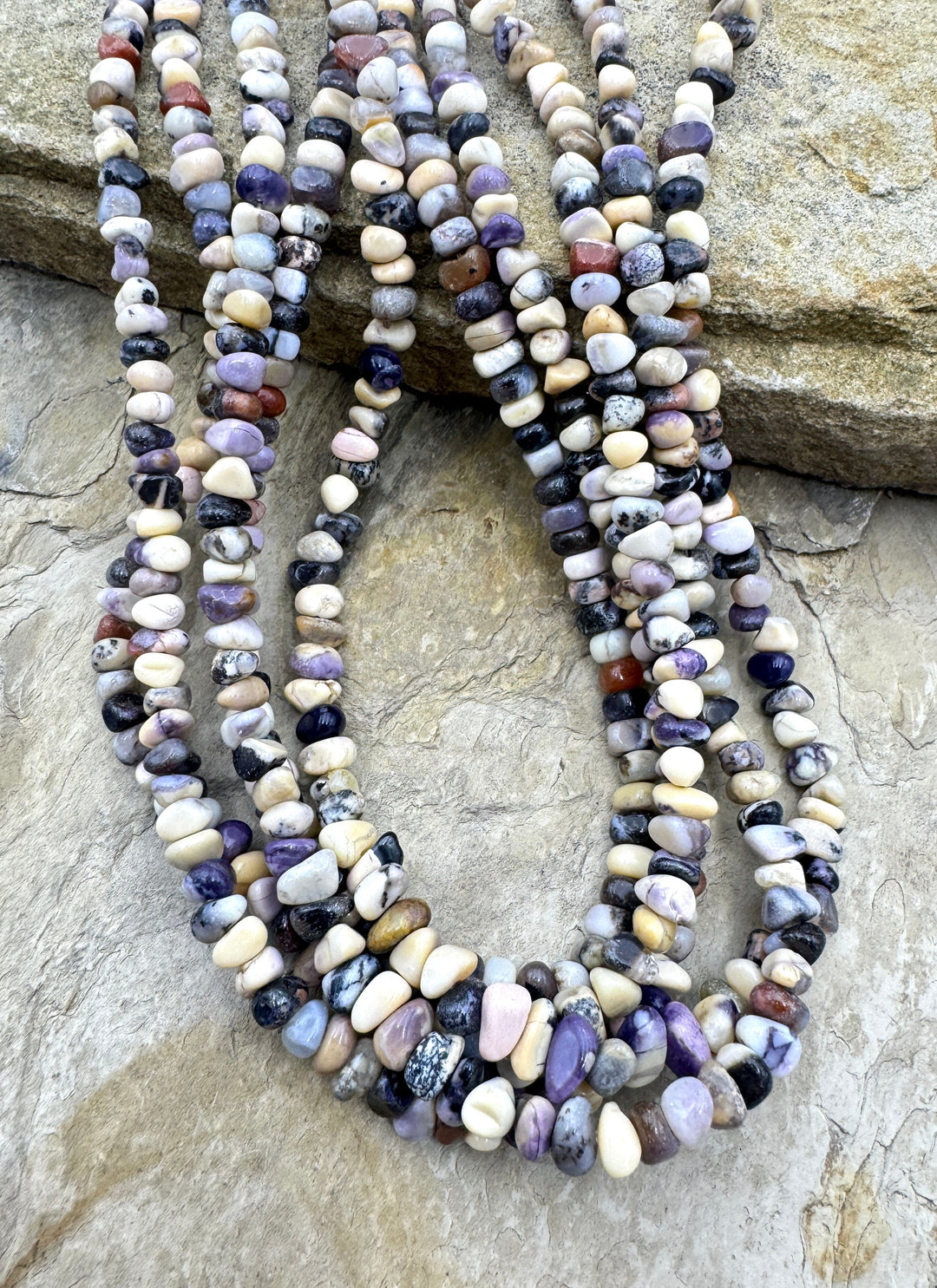 RARE Utah Tiffany Stone 4 7mm Nugget Bead Strand 16 inch