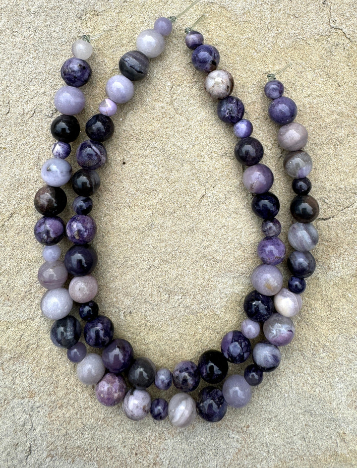 RARE Utah Tiffany Stone 5-8mm Round Beads Designer Strands