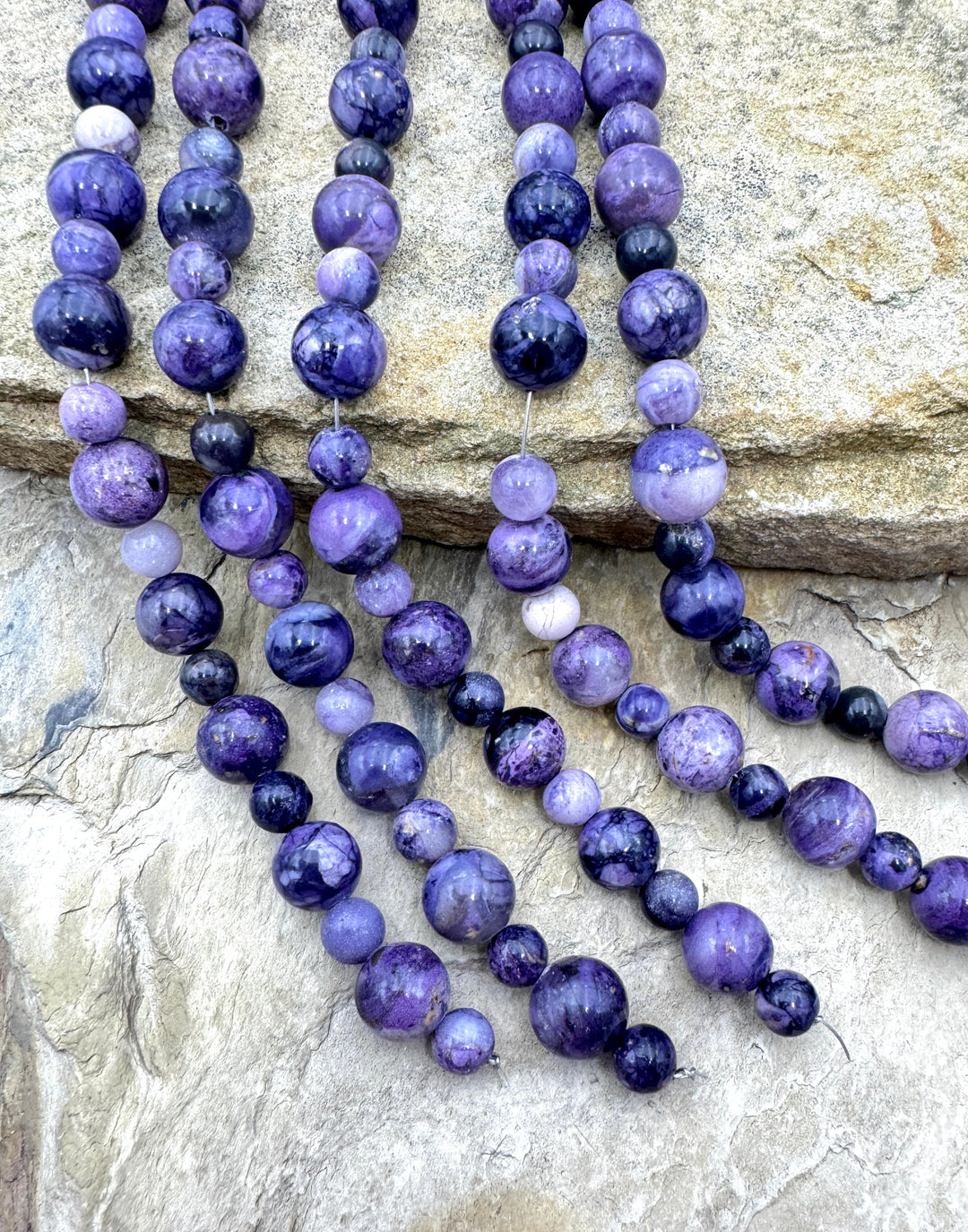RARE Utah Tiffany Stone 8 and 12mm Round Beads Designer