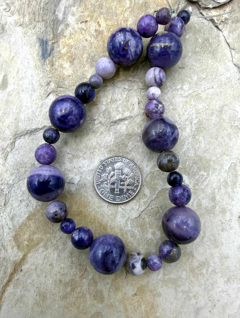 RARE Utah Tiffany Stone Designer Bead Strand 5-12mm Round