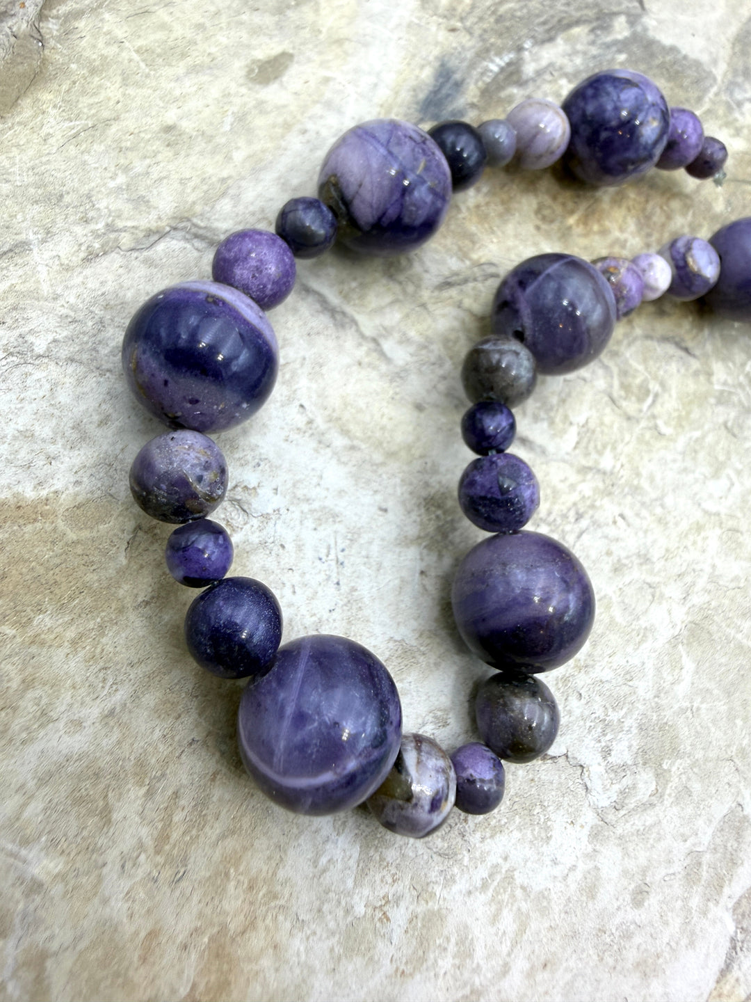 RARE Utah Tiffany Stone Designer Focal Strand 5-13mm Round