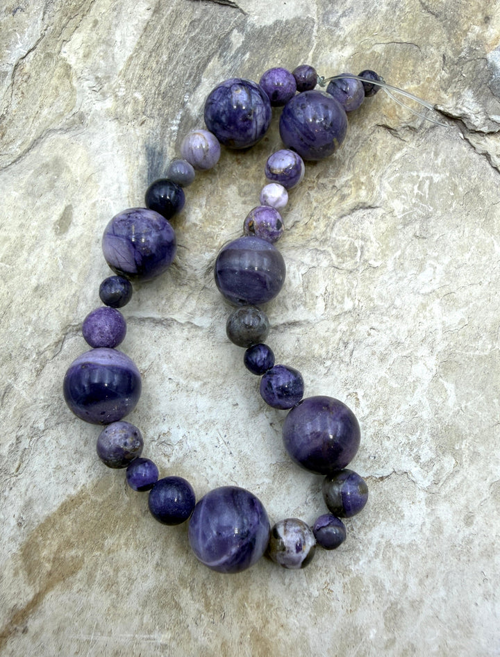RARE Utah Tiffany Stone Designer Focal Strand 5-13mm Round