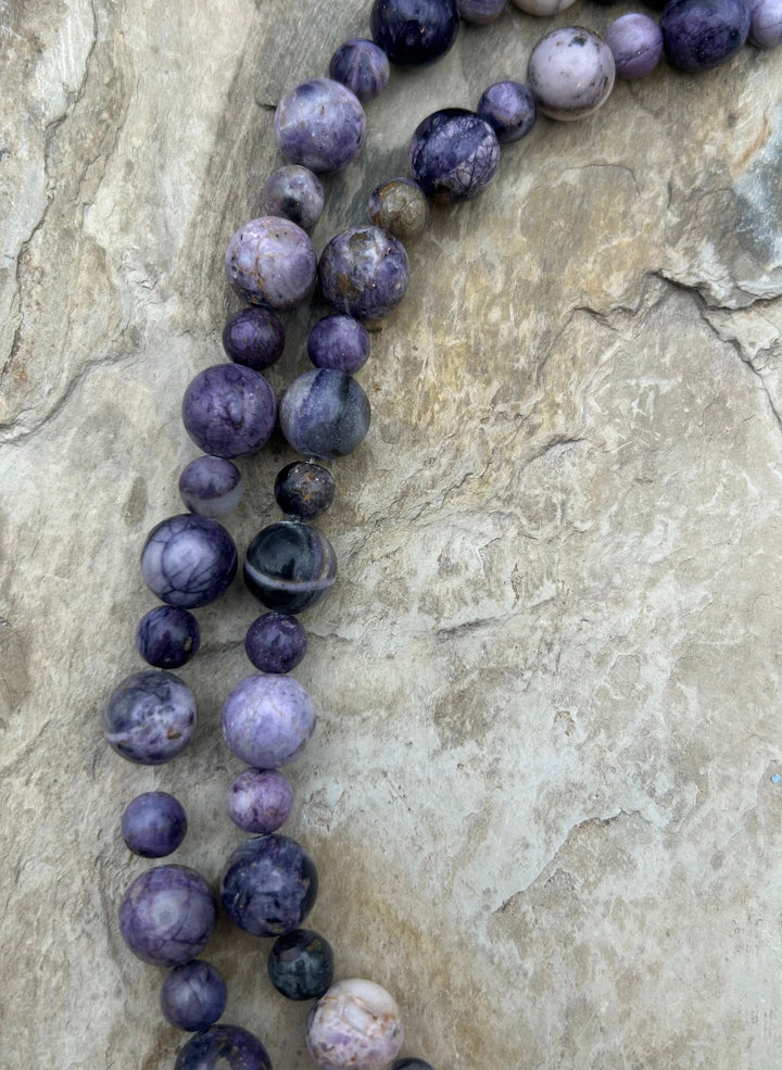 RARE Utah Tiffany Stone Designer Strand Round Beads 8 &