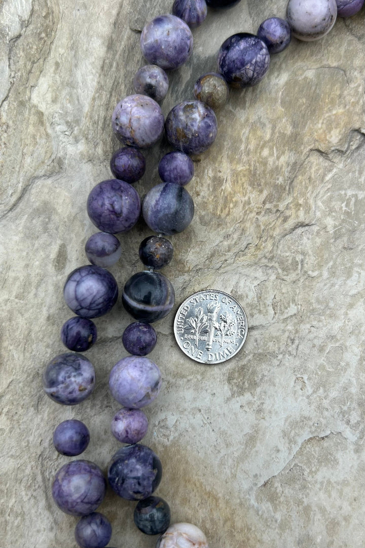 RARE Utah Tiffany Stone Designer Strand Round Beads 8 &