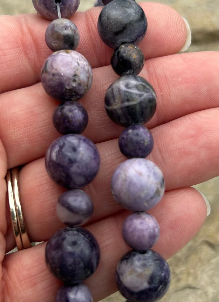 RARE Utah Tiffany Stone Designer Strand Round Beads 8 &