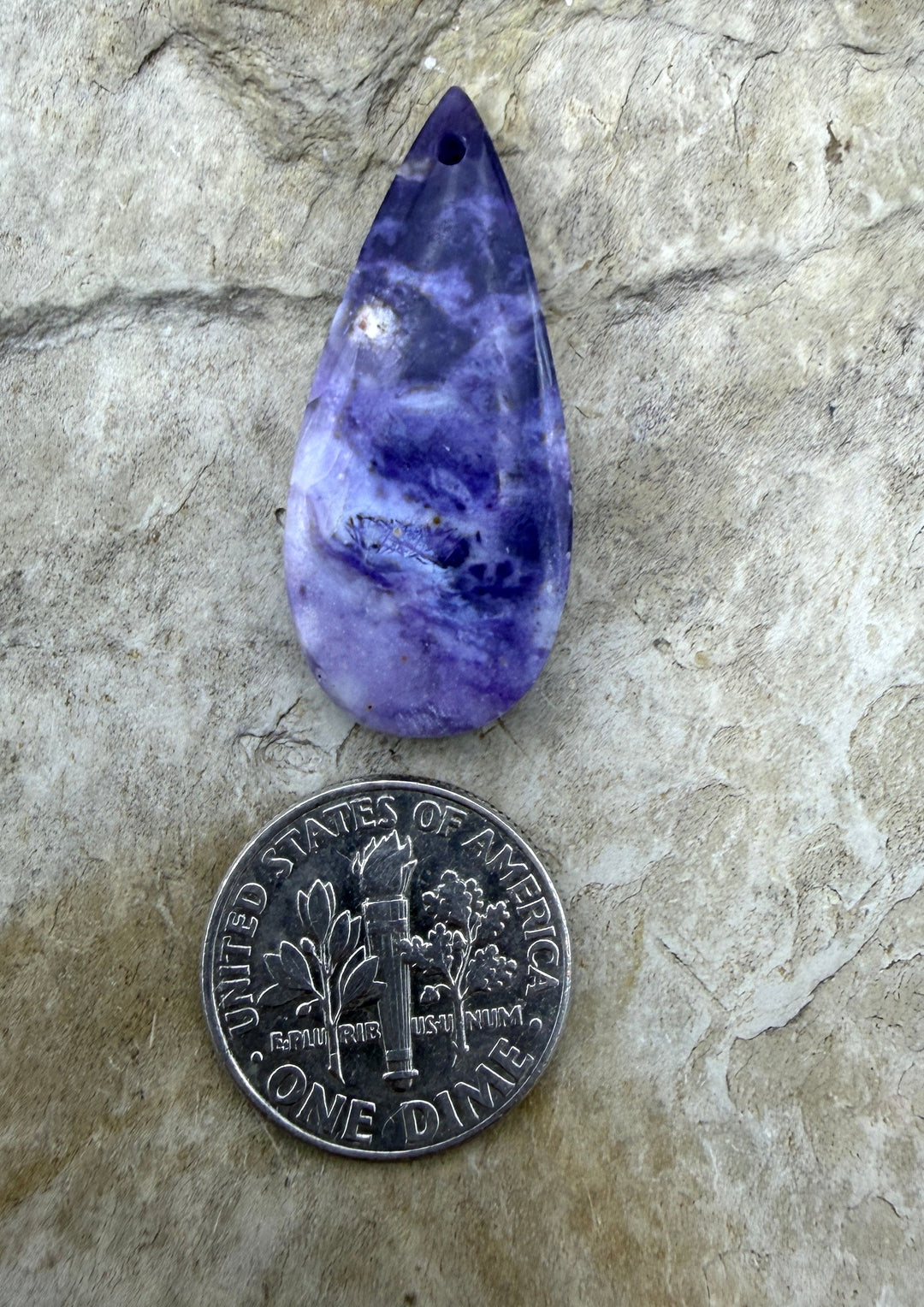 RARE Utah Tiffany Stone Focal Pendant Bead 14x31mm