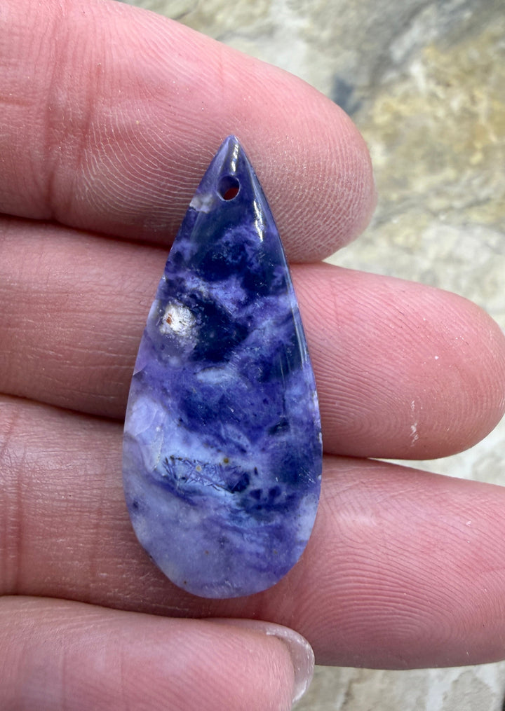 RARE Utah Tiffany Stone Focal Pendant Bead 14x31mm