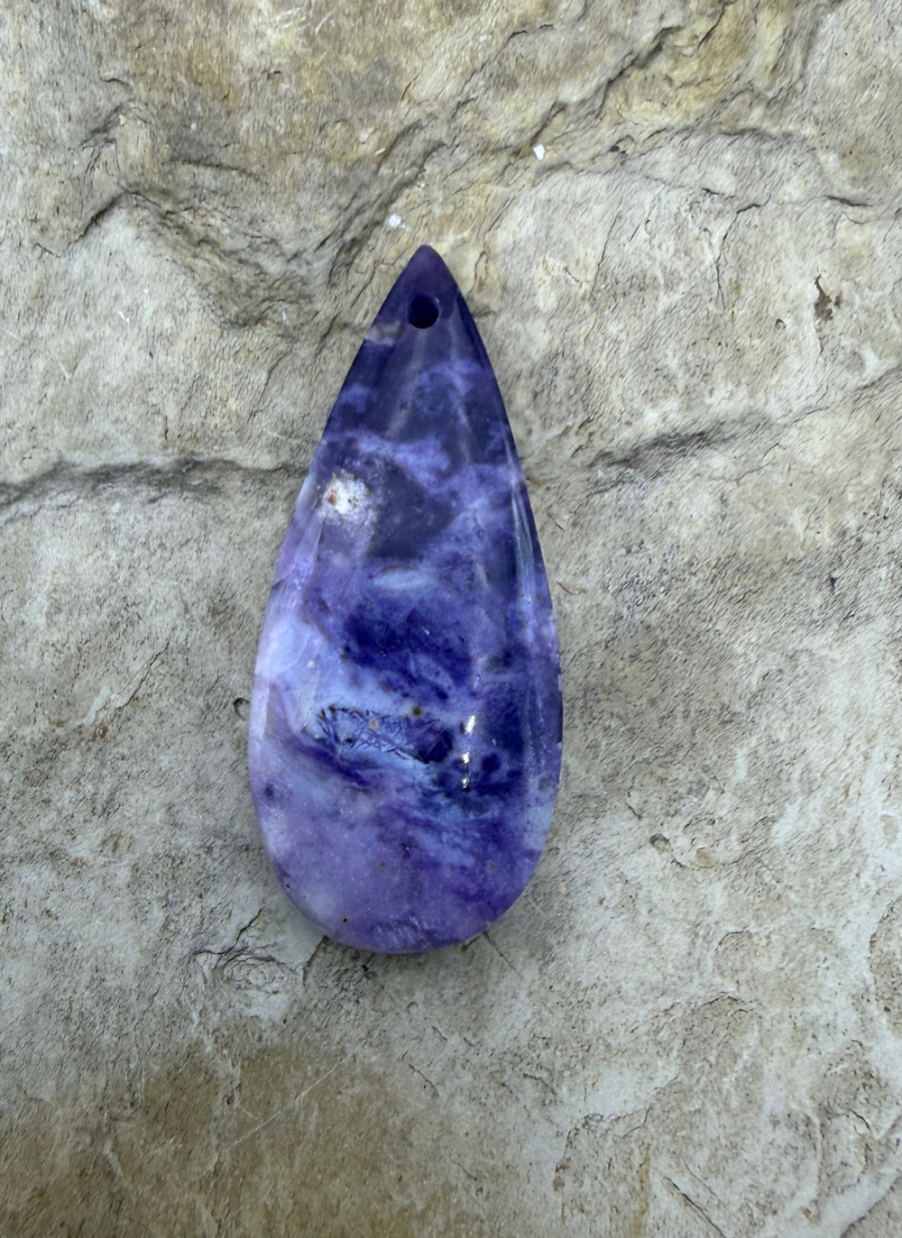 RARE Utah Tiffany Stone Focal Pendant Bead 14x31mm