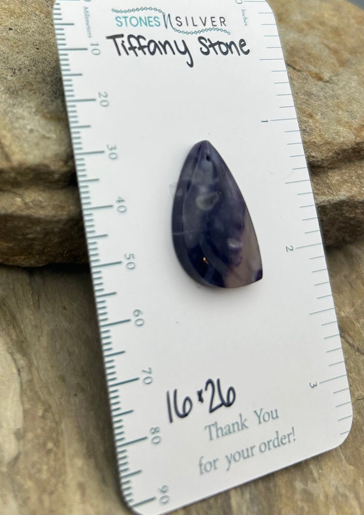 RARE Utah Tiffany Stone Focal Pendant Bead 16x26mm