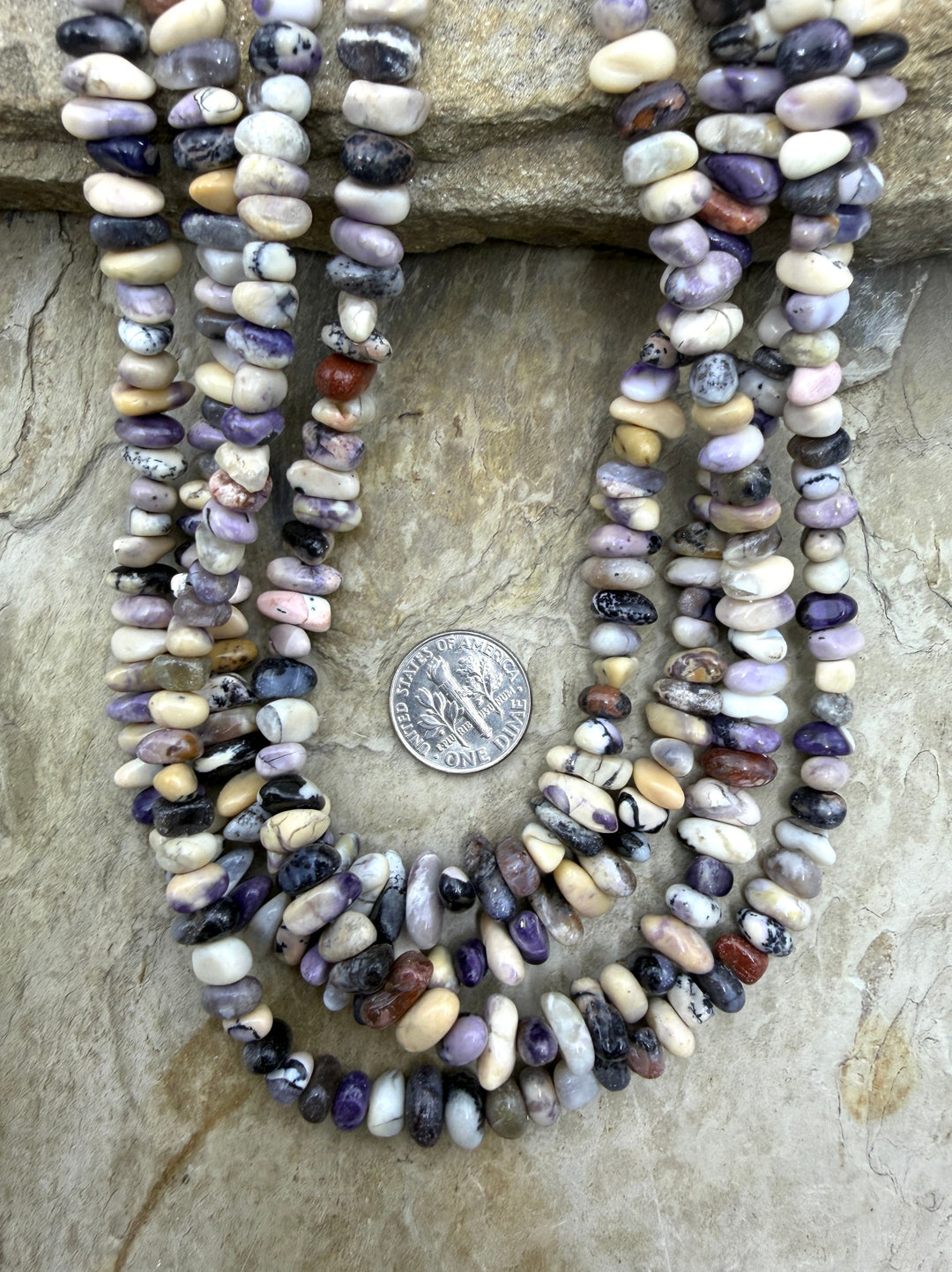 RARE Utah Tiffany Stone Graduated Nugget Beads 4-8mm 16