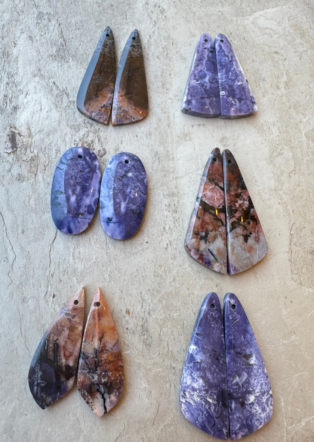 RARE Utah Tiffany Stone Matching Earring Slab Beads (Select