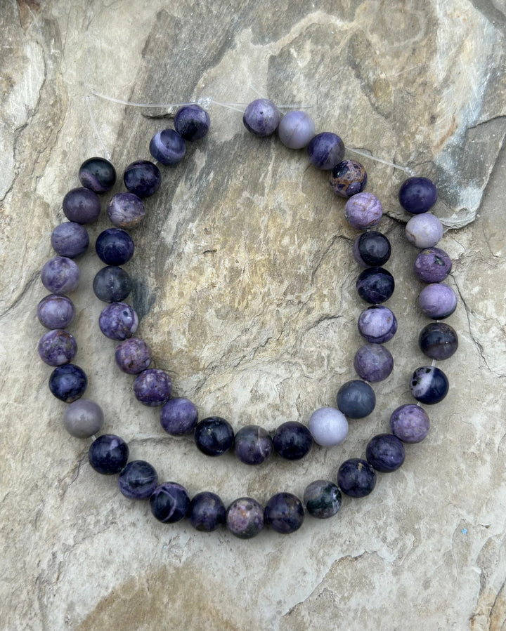 RARE Utah Tiffany Stone Round Beads 8mm ONE 7.5 Inch Strand