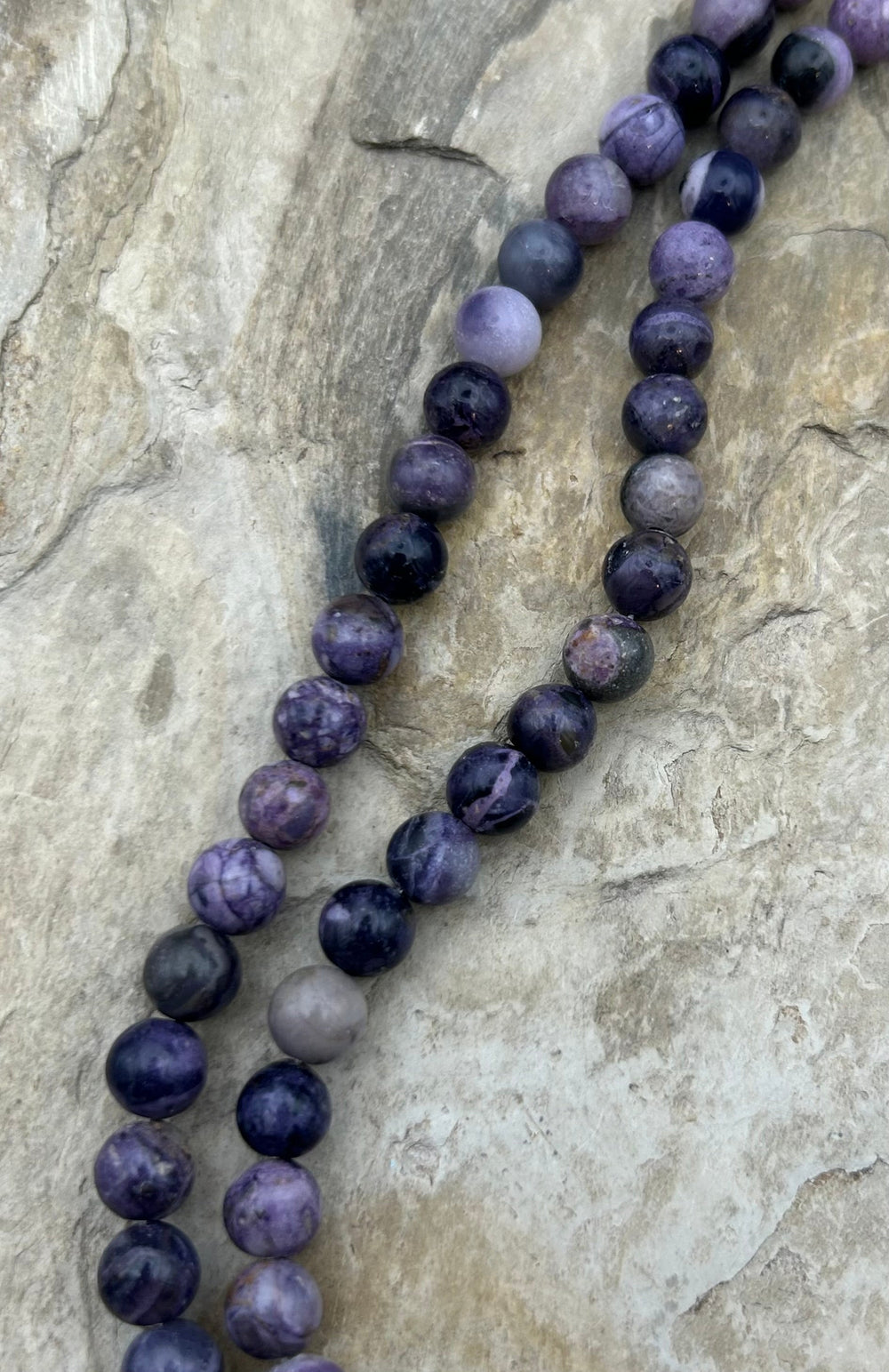 RARE Utah Tiffany Stone Round Beads 8mm ONE 7.5 Inch Strand