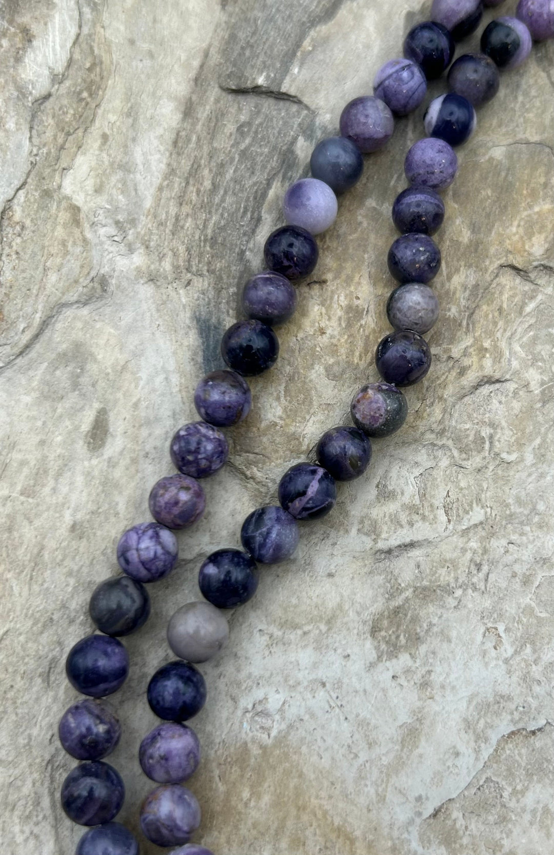 RARE Utah Tiffany Stone Round Beads 8mm ONE 7.5 Inch Strand