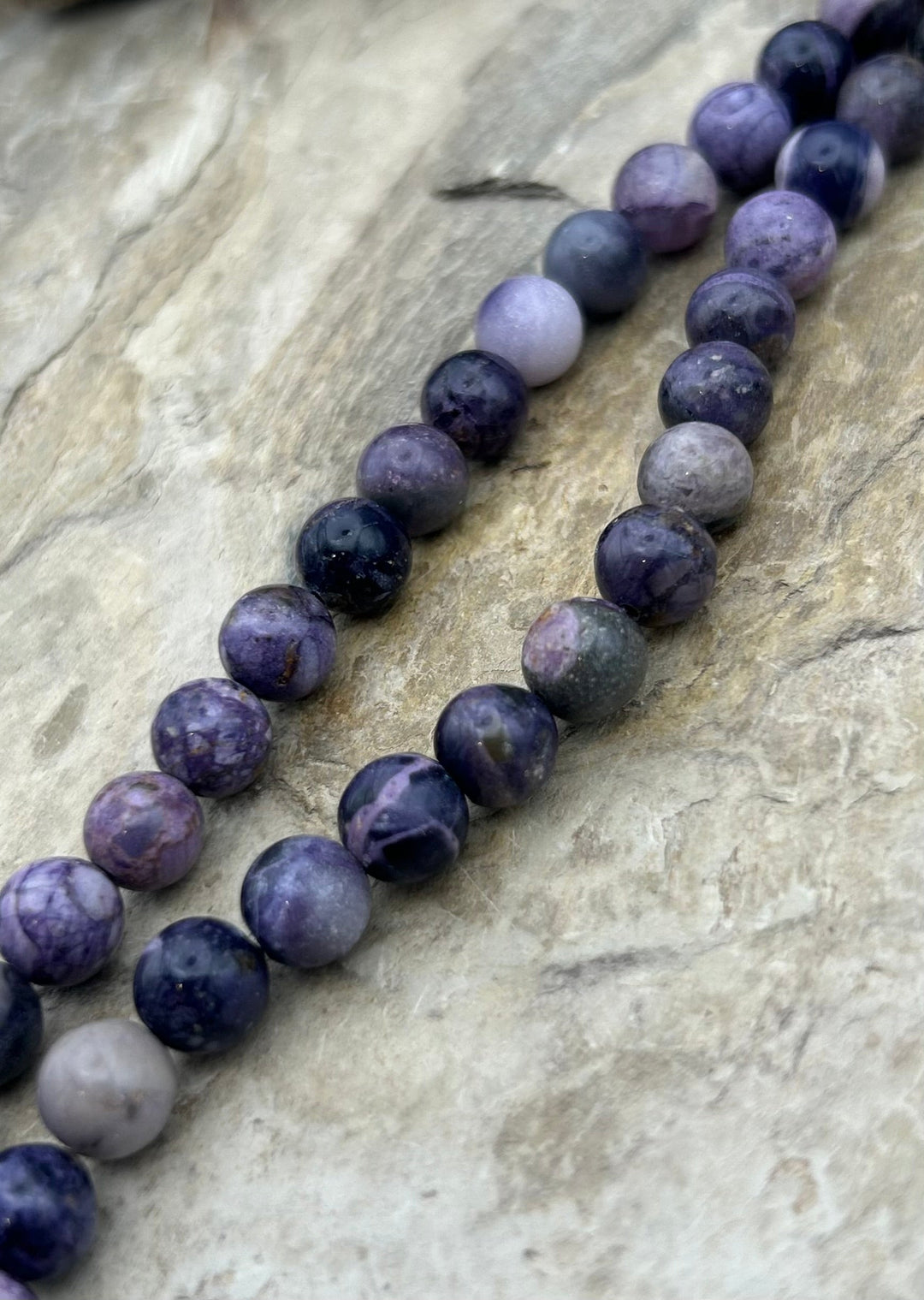 RARE Utah Tiffany Stone Round Beads 8mm ONE 7.5 Inch Strand