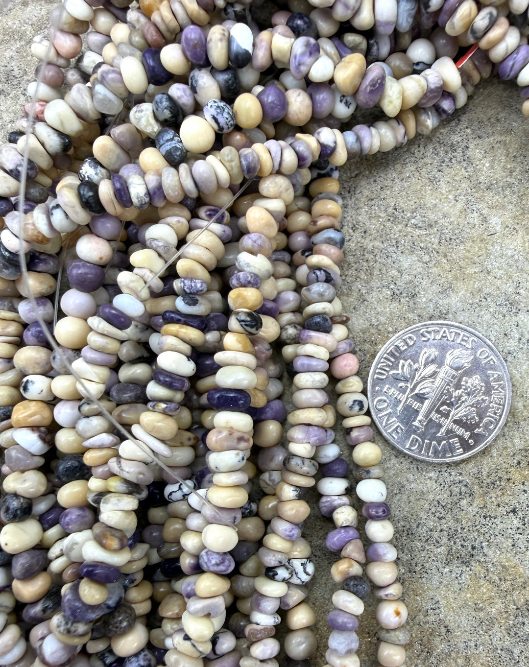 RARE Utah Tiffany Stone Small Nugget Beads 3-4mm ONE 16