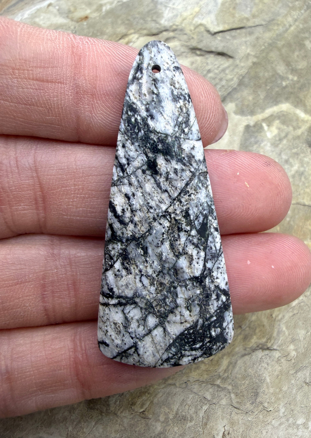 RARE White Buffalo (Arizona) Focal Pendant Bead 22x51mm