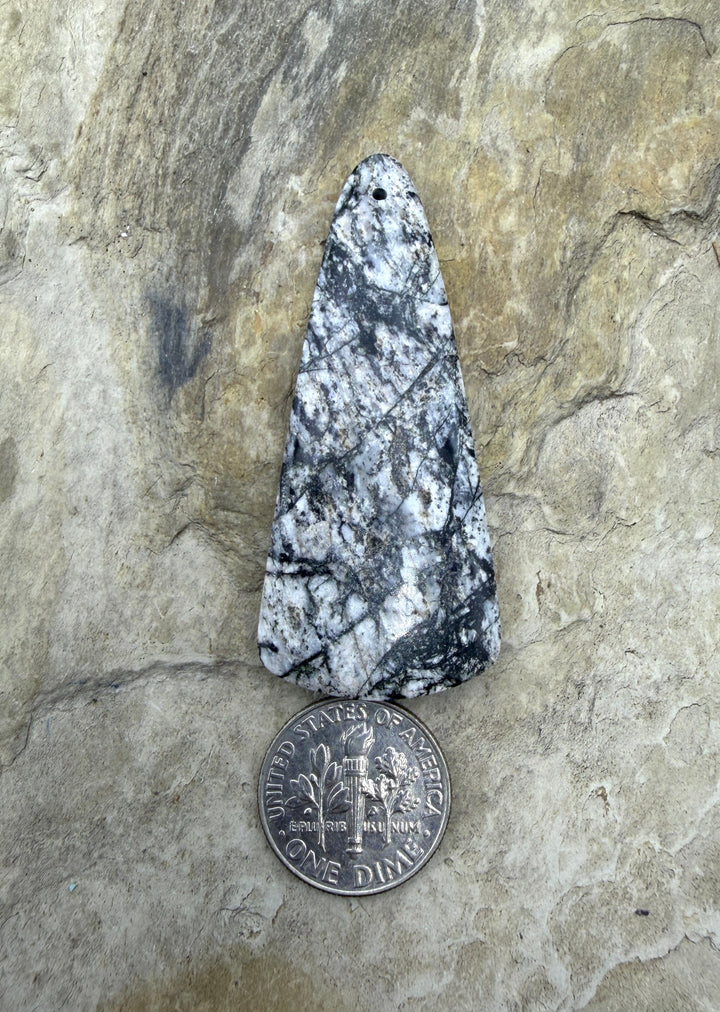 RARE White Buffalo (Arizona) Focal Pendant Bead 22x51mm