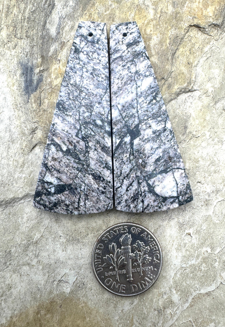 RARE White Buffalo (Arizona) HUGE Matching Earring Slab