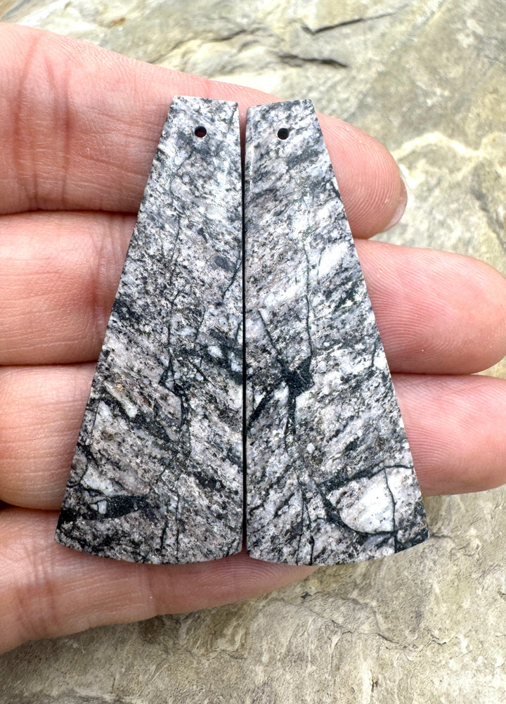 RARE White Buffalo (Arizona) HUGE Matching Earring Slab