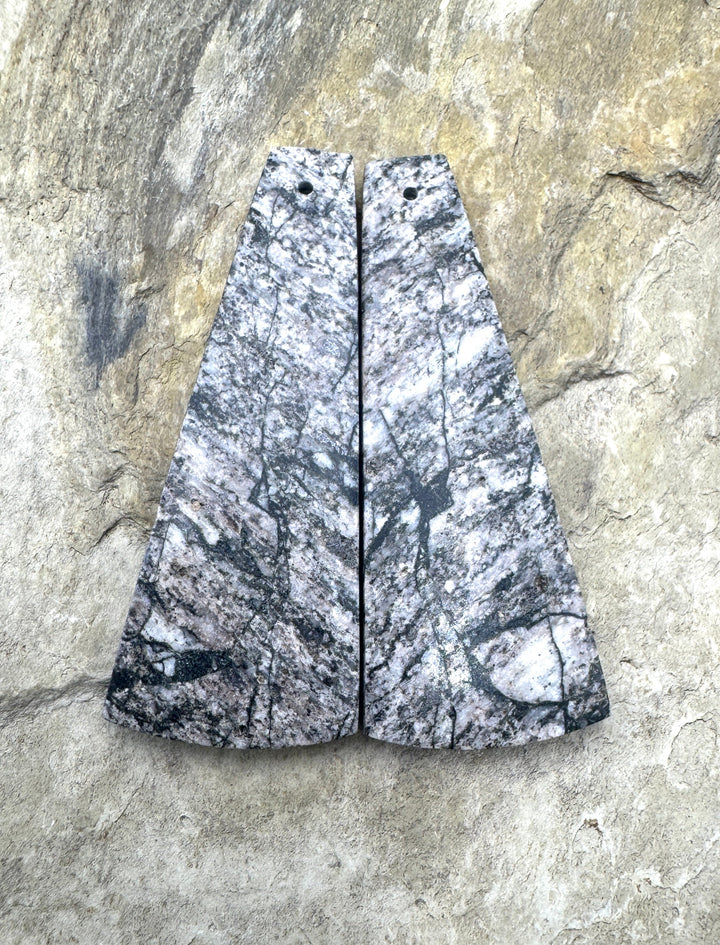 RARE White Buffalo (Arizona) HUGE Matching Earring Slab