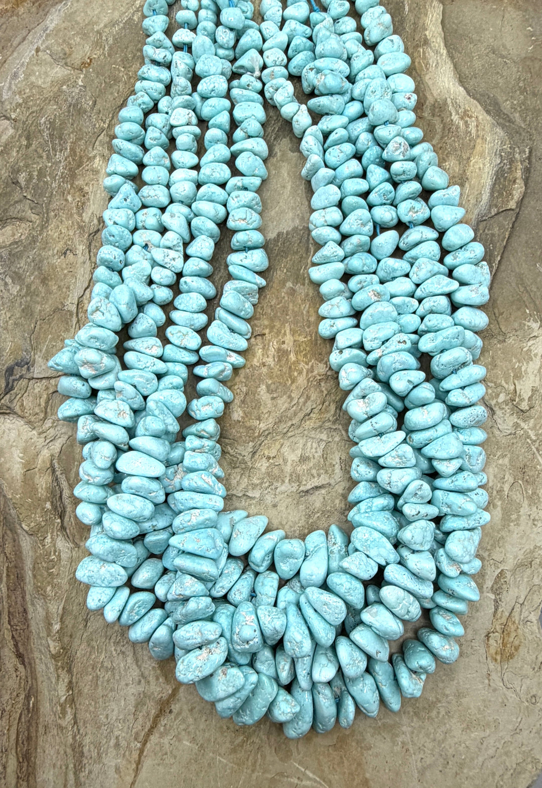RARE White Creek Turquoise (Nevada) Graduated 5-15mm Long