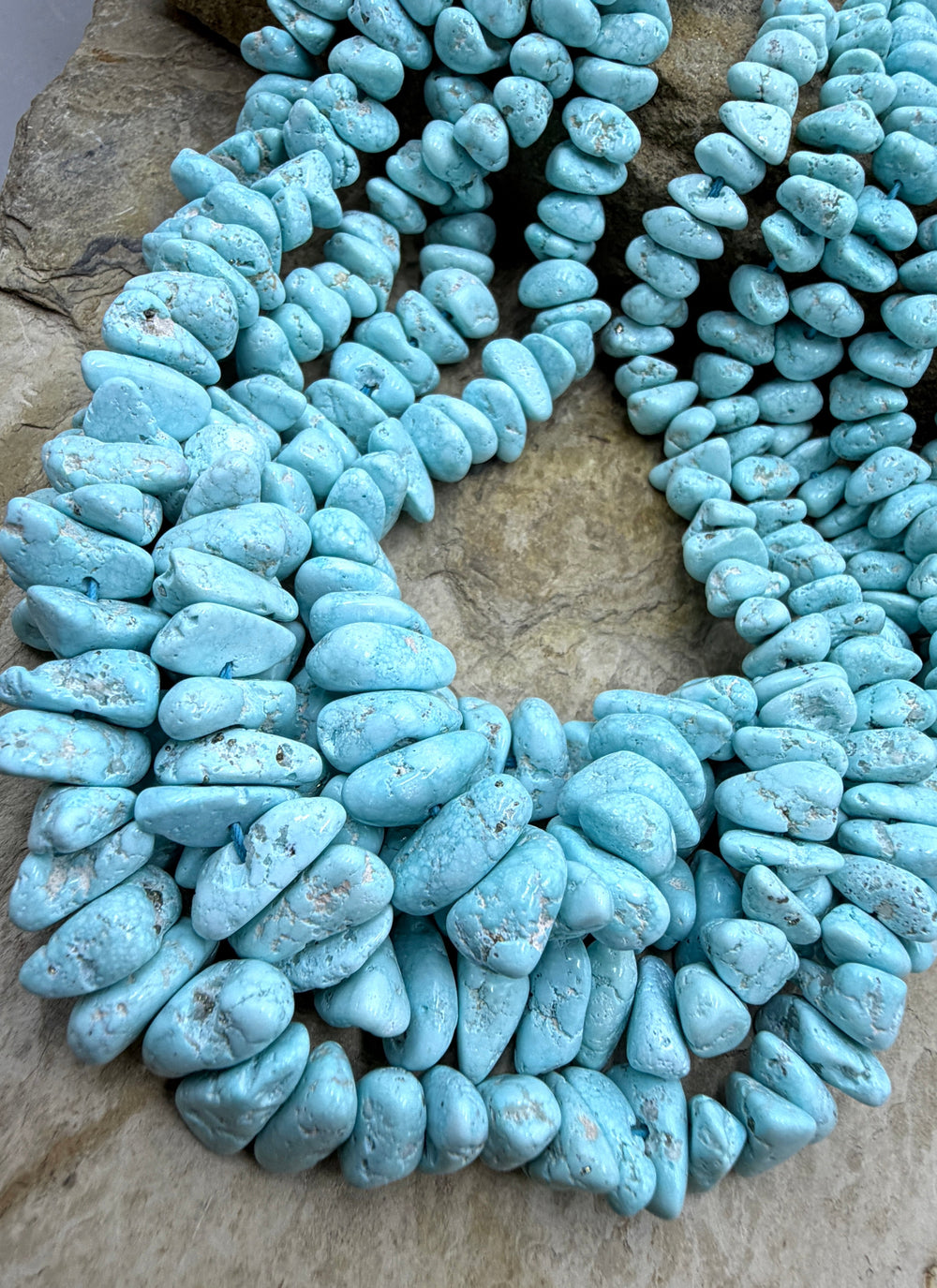 RARE White Creek Turquoise (Nevada) Graduated 5-15mm Long