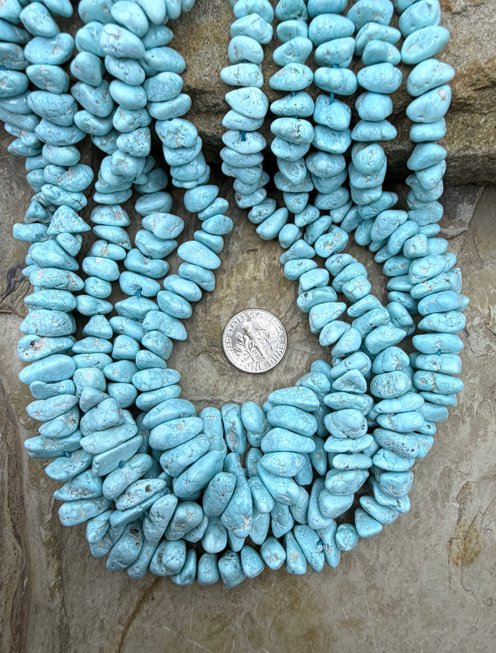 RARE White Creek Turquoise (Nevada) Graduated 5-15mm Long