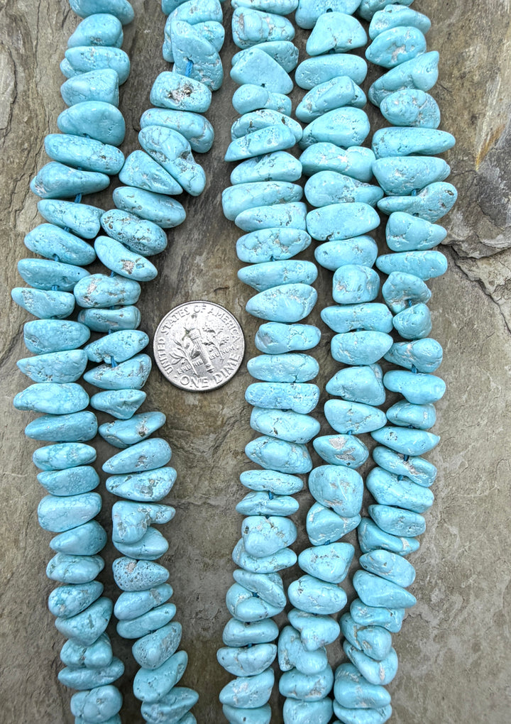 RARE White Creek Turquoise (Nevada) Graduated 6-15mm Long