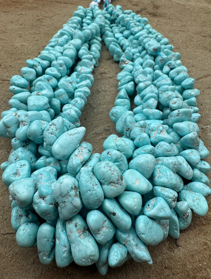 RARE White Creek Turquoise (Nevada) Large Graduated 8 16mm