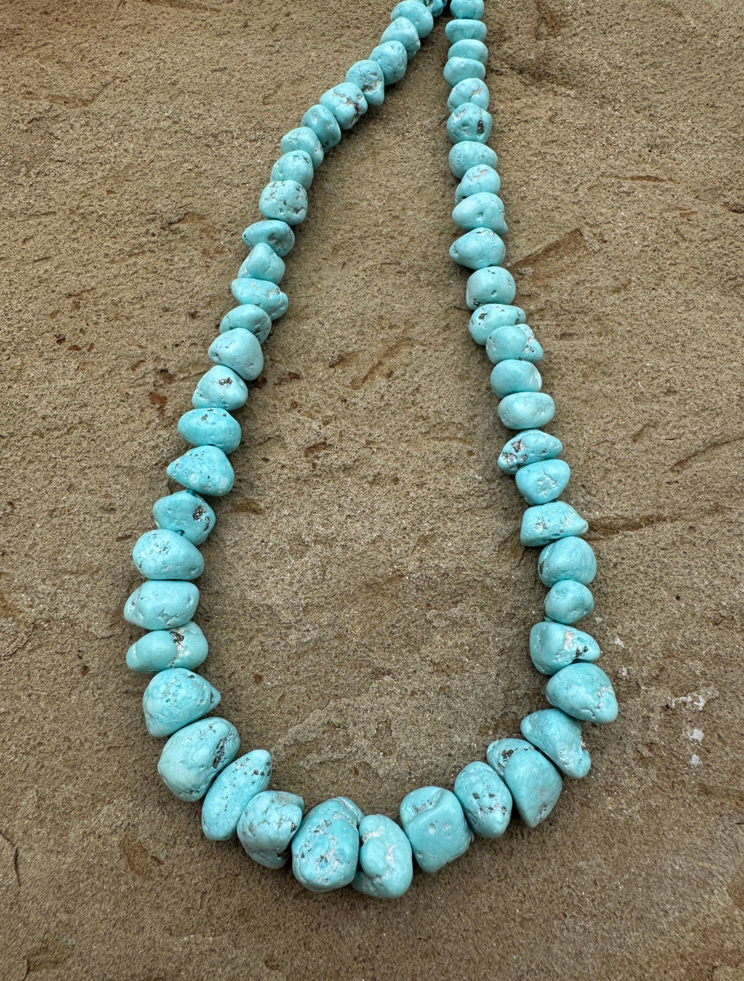 RARE White Creek Turquoise (Nevada) Large Graduated 8 16mm