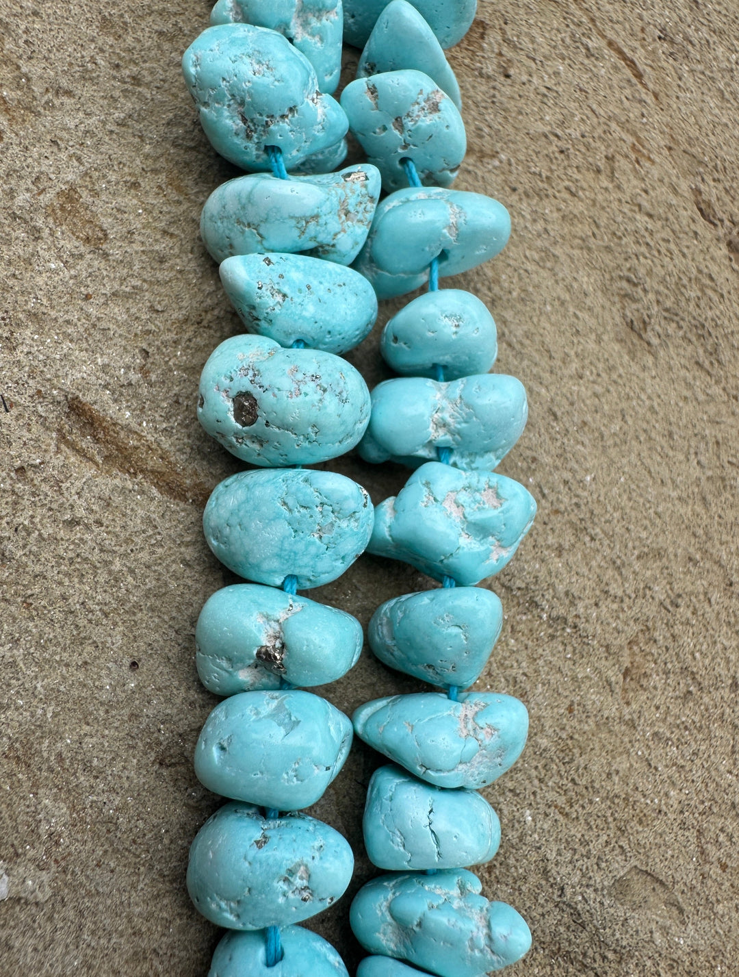 RARE White Creek Turquoise (Nevada) Large Graduated 8 16mm