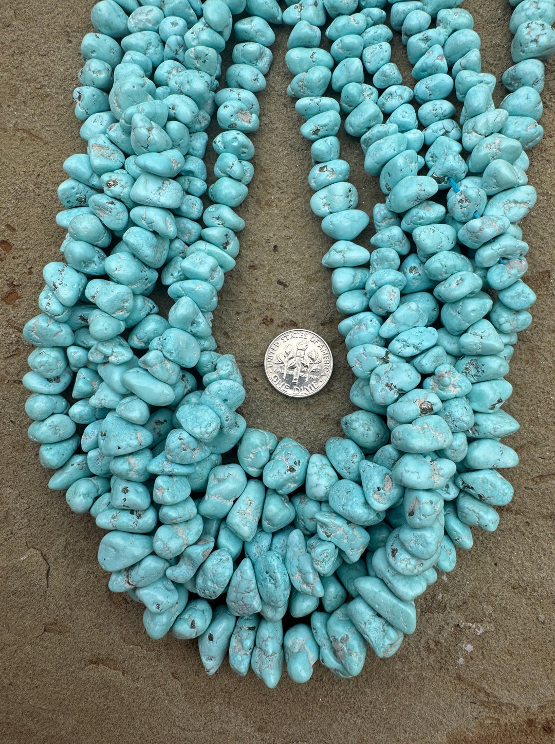 RARE White Creek Turquoise (Nevada) Large Graduated 8 16mm
