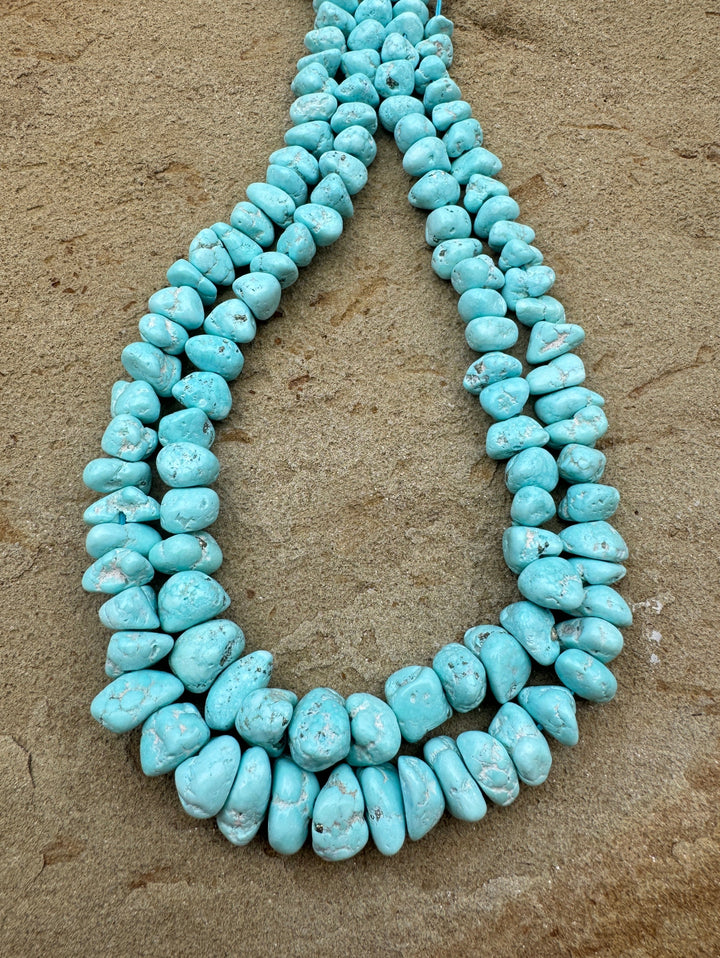 RARE White Creek Turquoise (Nevada) Large Graduated 8 16mm