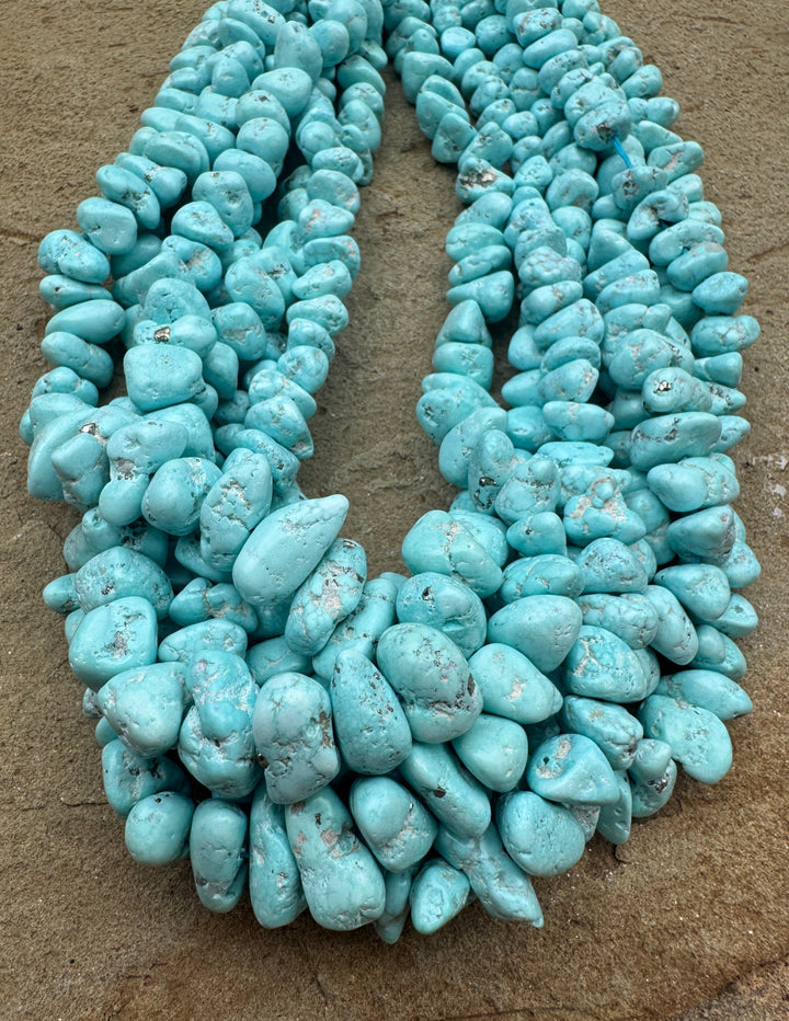 RARE White Creek Turquoise (Nevada) Large Graduated 8 16mm