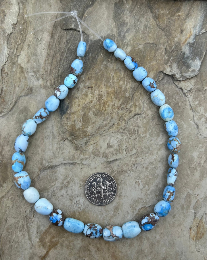 RAREGolden Hills Turquoise (Kazakhstan) Graduated Rounded
