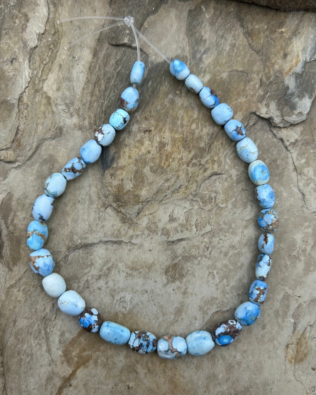 RAREGolden Hills Turquoise (Kazakhstan) Graduated Rounded