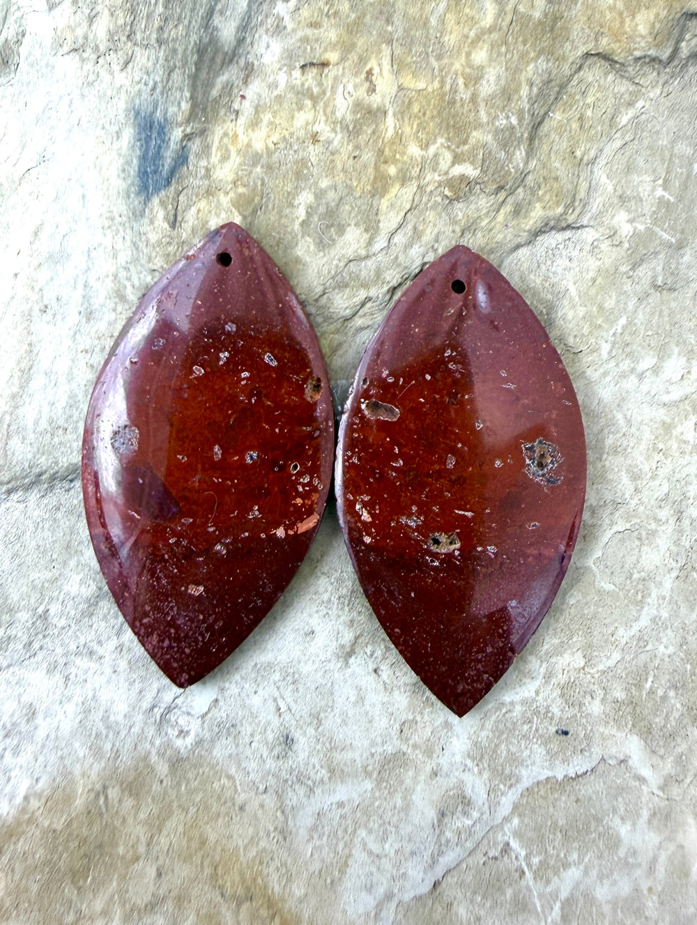 Red Jasperilla (Arizona) BIG Matching Earring Slab Bead