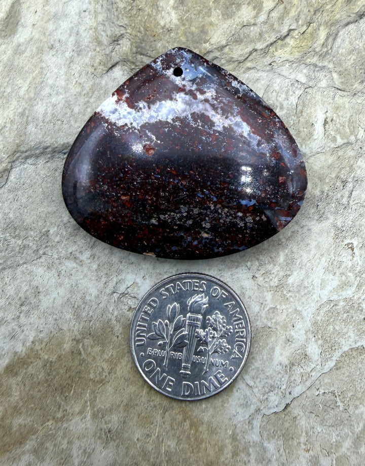 Red Jasperilla (Arizona) Focal Pendant Bead 36x32mm
