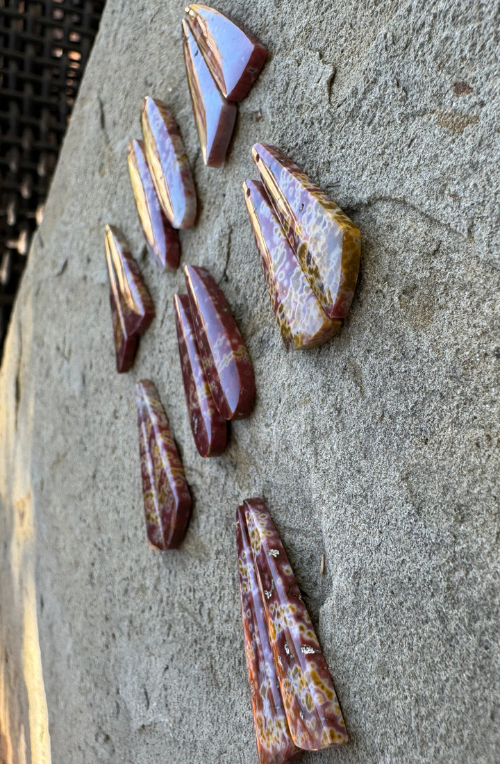 Red River Jasper Matching Earring Bead Slab Pairs Various