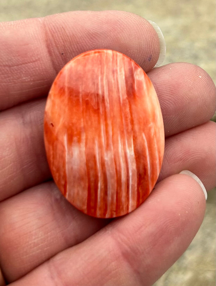 Red Spiny Oyster Focal Pendant Bead (Side Drilled Hole)