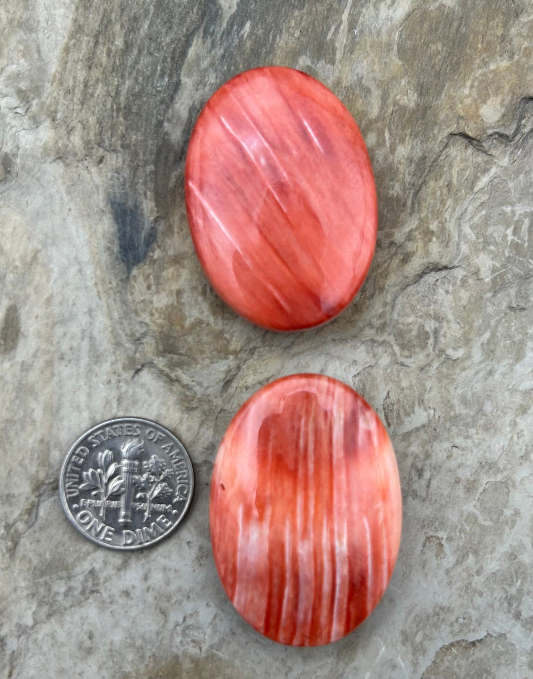 Red Spiny Oyster Focal Pendant Bead (Side Drilled Hole)