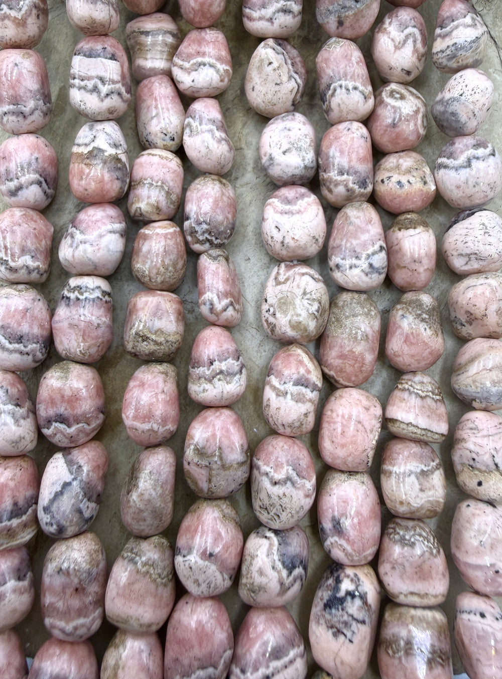 Rhodochrosite Nugget Beads 10x12-12x14mm 15.5 Inch