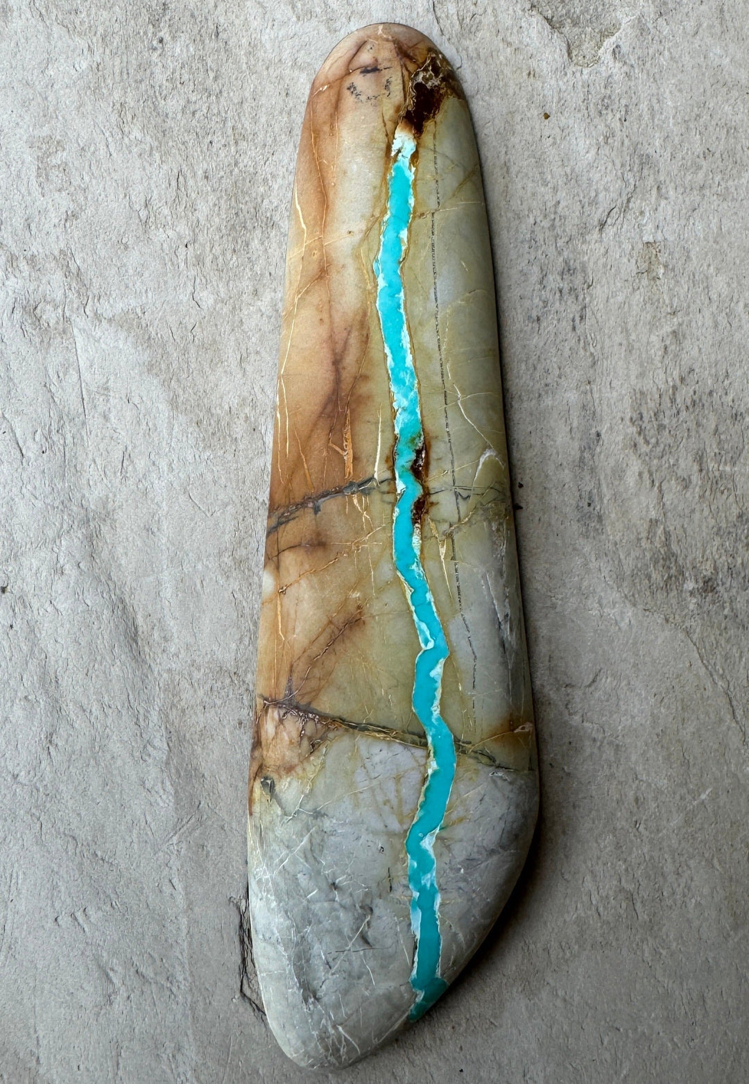 Royston Ribbon Turquoise (Nevada) HUGE Freeform Cabochon