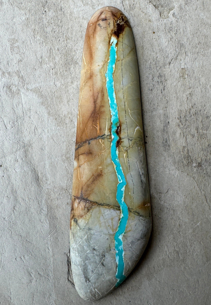 Royston Ribbon Turquoise (Nevada) HUGE Freeform Cabochon