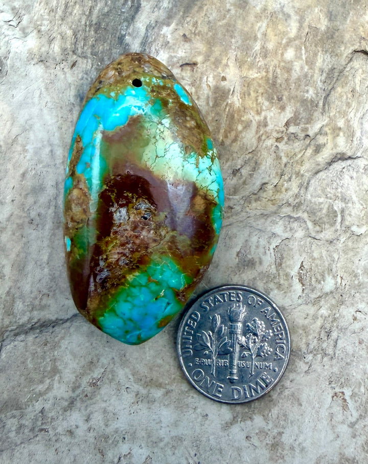 Royston Turquoise (Nevada) BIG Focal Pendant Bead 24x41x15mm