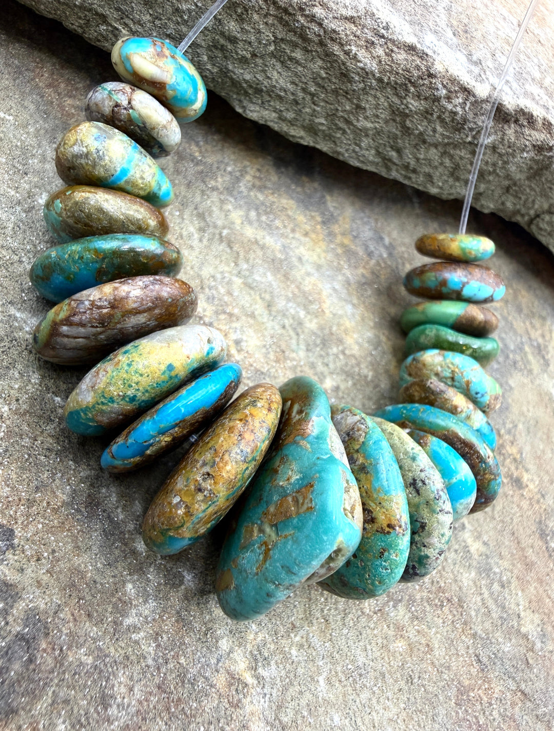 Royston Turquoise (Nevada) BIG Graduated Disc Nuggets Focal