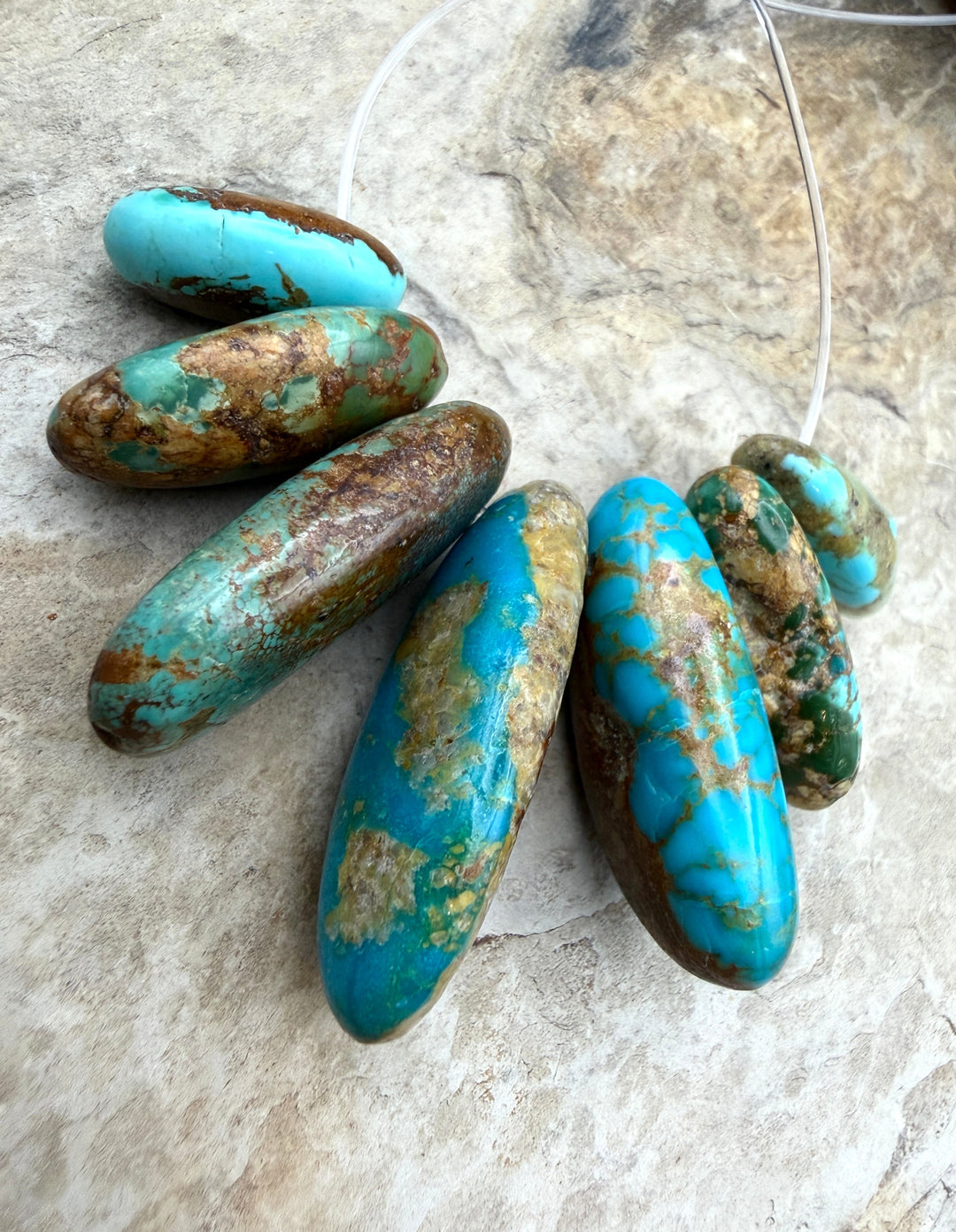 Royston Turquoise (Nevada)BIG Graduated LONG Teardrop